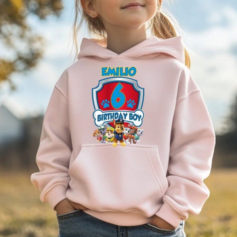 Kids Unisex Hoodie For Birthday Patrol