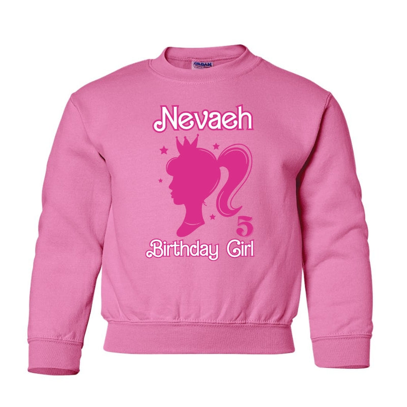 Kids Unisex Sweatshirt For  Birthday Barbie