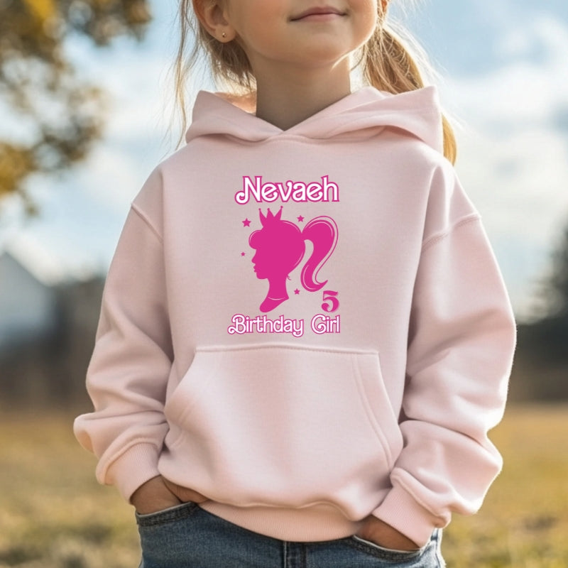 Kids Unisex Hoodie For Birthday Barbie