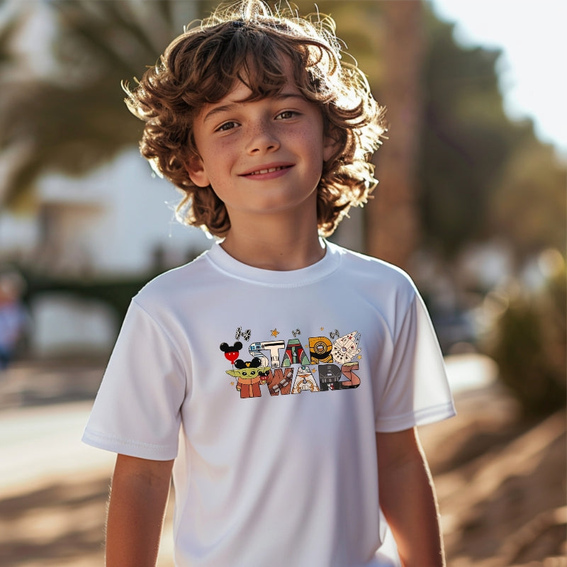 Kids Unisex Tshirt For Disney Star wars