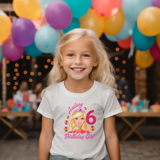 Kids Unisex Tshirt For Birthday Barbie