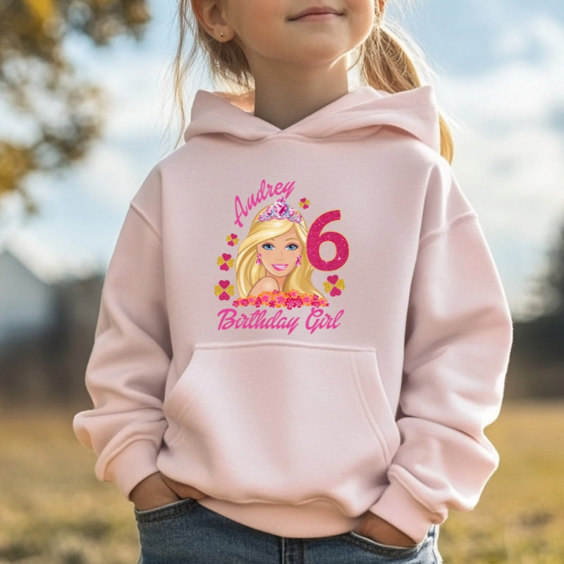 Kids Unisex Hoodie For Birthday Barbie