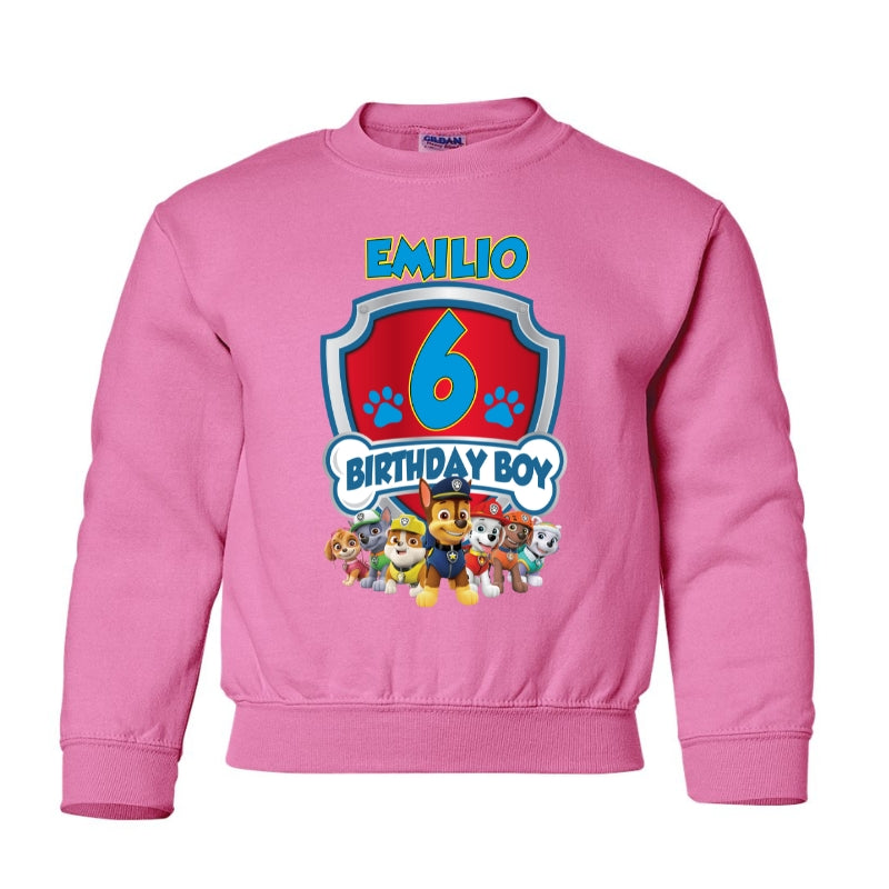 Kids Unisex Sweatshirt For Birthday Patrol