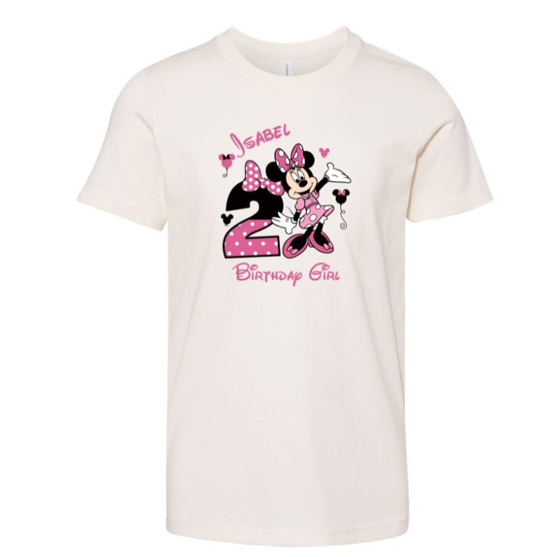 Kids Unisex Tshirt For Birthday Mini Mouse