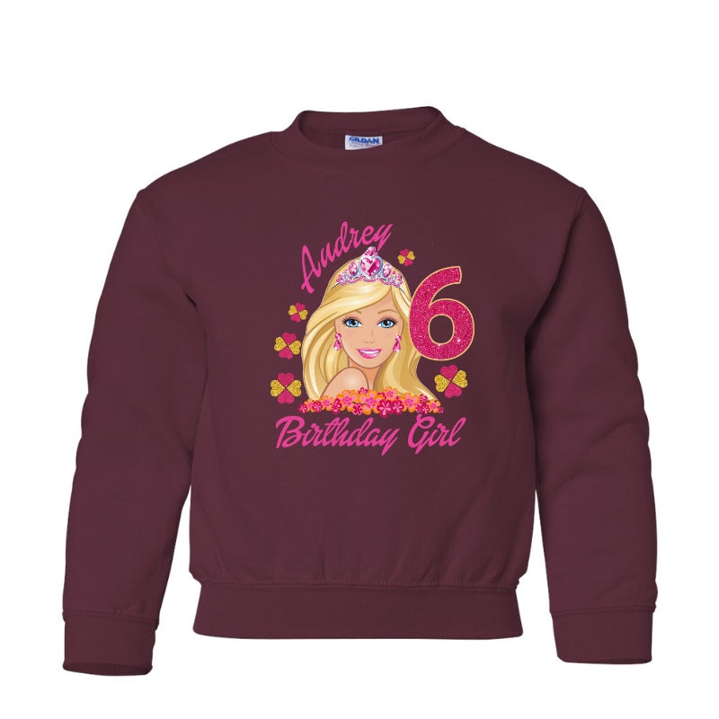 Kids Unisex Sweatshirt For Birthday Barbie