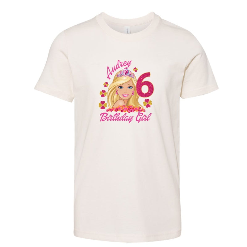 Kids Unisex Tshirt For Birthday Barbie