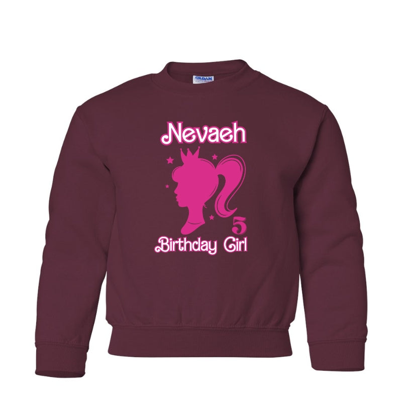 Kids Unisex Sweatshirt For  Birthday Barbie