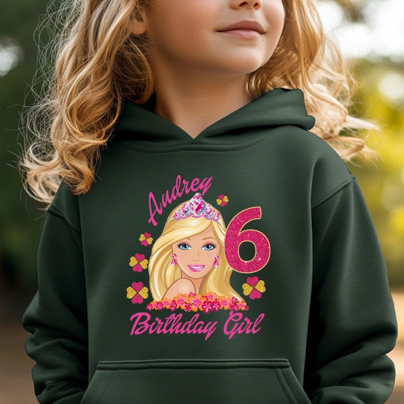 Kids Unisex Hoodie For Birthday Barbie